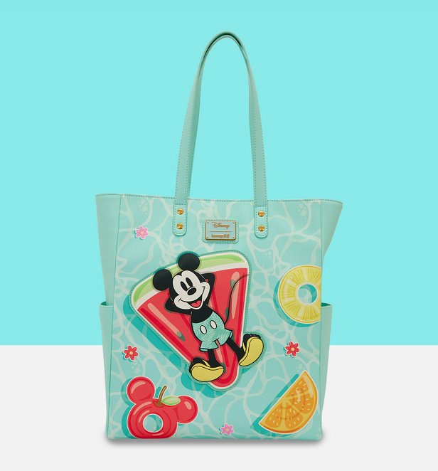 Loungefly Disney Mickey and Minnie Beach Fun Tote Bag