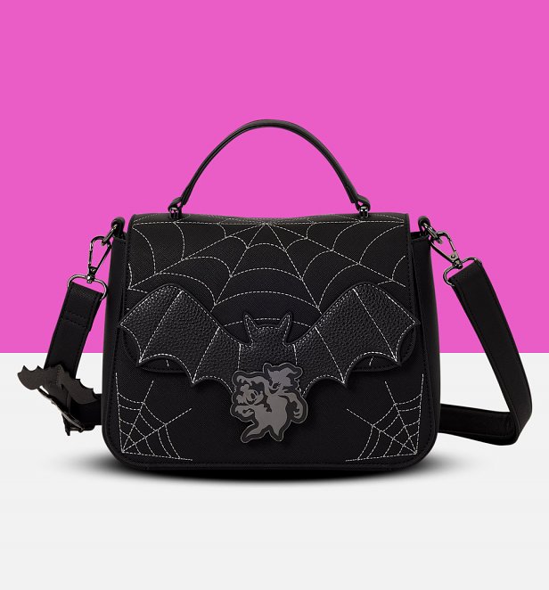 Loungefly Disney Mickey & Minnie Spiderweb and Bats Crossbody Bag Loungefly Disney Mickey & Minnie Spiderweb and Bats Crossbody Bag