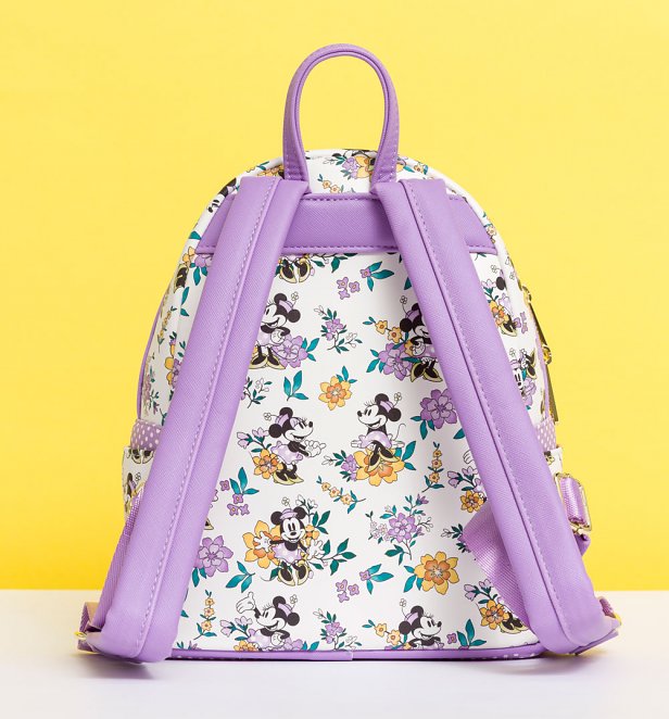 Loungefly Disney Minnie Mouse All Over Print Floral Mini Backpack