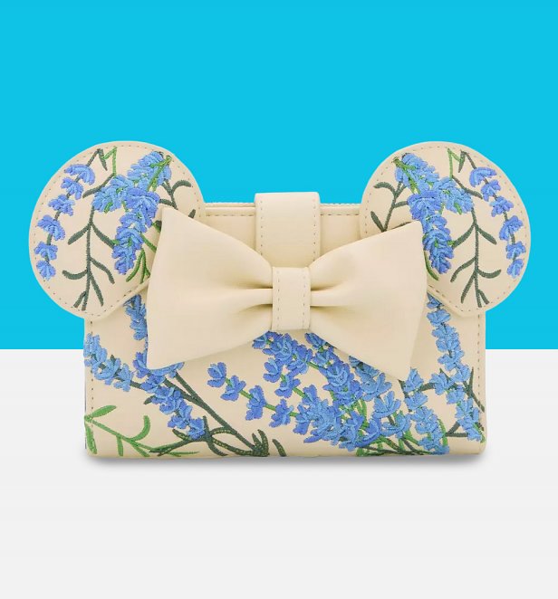 Loungefly Disney Minnie Mouse Blue Floral Wallet