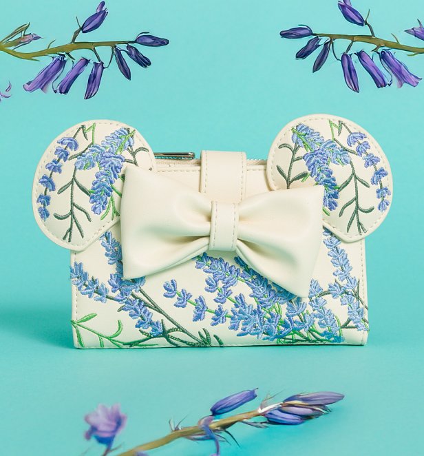 Loungefly Disney Minnie Mouse Blue Floral Wallet