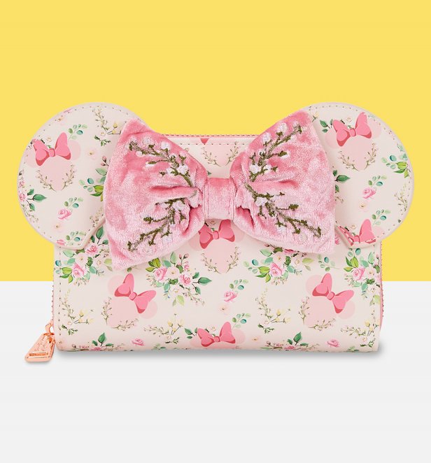 Loungefly Disney Minnie Mouse Floral Zip Around Wallet