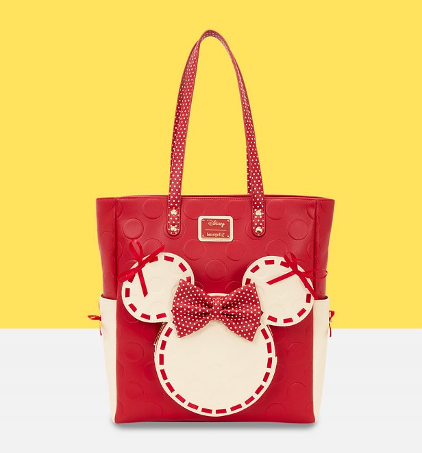 Loungefly Disney Minnie Mouse Rock The Dots Tote Bag