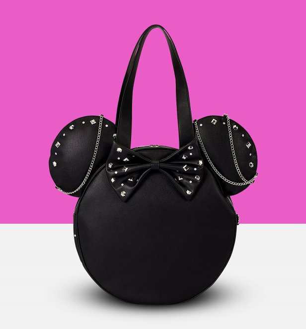 Loungefly Disney Minnie Mouse Studs & Chains Tote Bag Loungefly Disney Minnie Mouse Studs & Chains Tote Bag