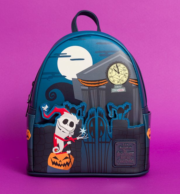 Loungefly Disney The Nightmare Before Christmas Santa Jack Graveyard Scene Mini Backpack Loungefly Disney The Nightmare Before Christmas Santa Jack Graveyard Scene Mini Backpack