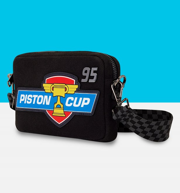 Loungefly Disney Pixar Cars 20th Anniversary Piston Cup Sling Crossbody Bag Loungefly Disney Pixar Cars 20th Anniversary Piston Cup Sling Crossbody Bag