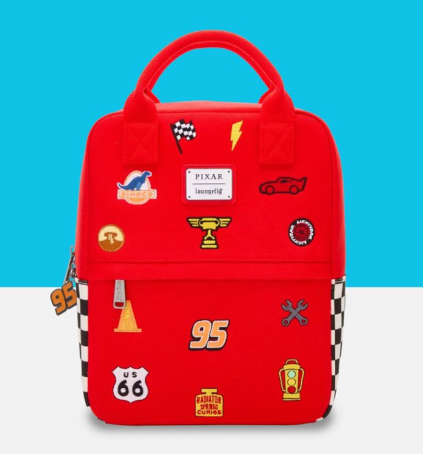 Loungefly Disney Pixar Cars Canvas Icons Square Mini Backpack