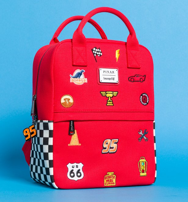 Loungefly Disney Pixar Cars Canvas Icons Square Mini Backpack Loungefly Disney Pixar Cars Canvas Icons Square Mini Backpack