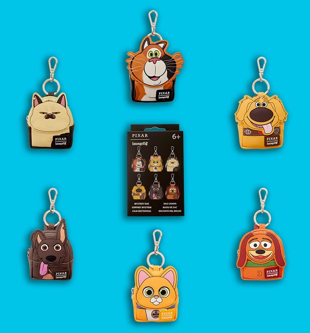 Loungefly Disney Pixar Dogs And Cats Mystery Mini Backpack Keychain Charm