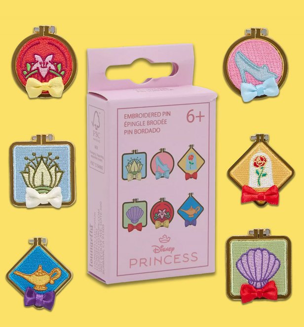 Loungefly Disney Princess Cross Stitch Mystery Box Pin Loungefly Disney Princess Cross Stitch Mystery Box Pin