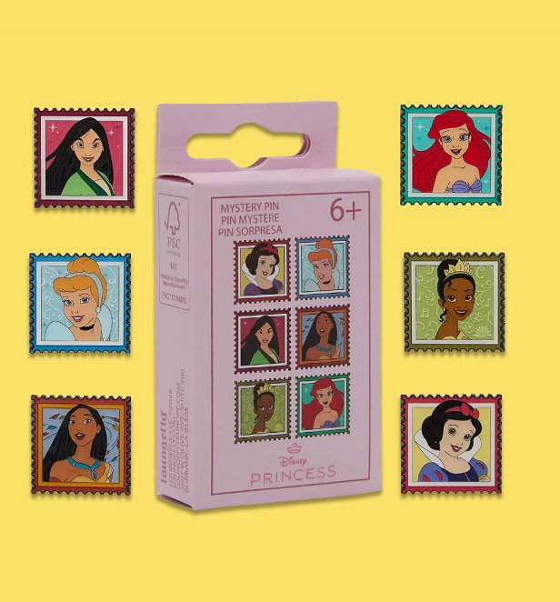 Loungefly Disney Princess Stamps Mystery Box Pin Loungefly Disney Princess Stamps Mystery Box Pin