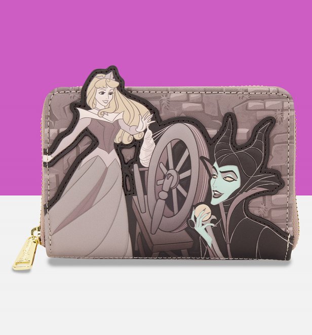 Loungefly Disney Sleeping Beauty Spinning Wheel Zip Around Wallet Loungefly Disney Sleeping Beauty Spinning Wheel Zip Around Wallet