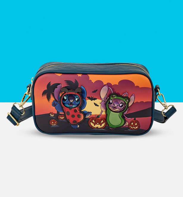 Loungefly Disney Stitch & Angel Halloween Costumes Crossbody Bag Loungefly Disney Stitch & Angel Halloween Costumes Crossbody Bag