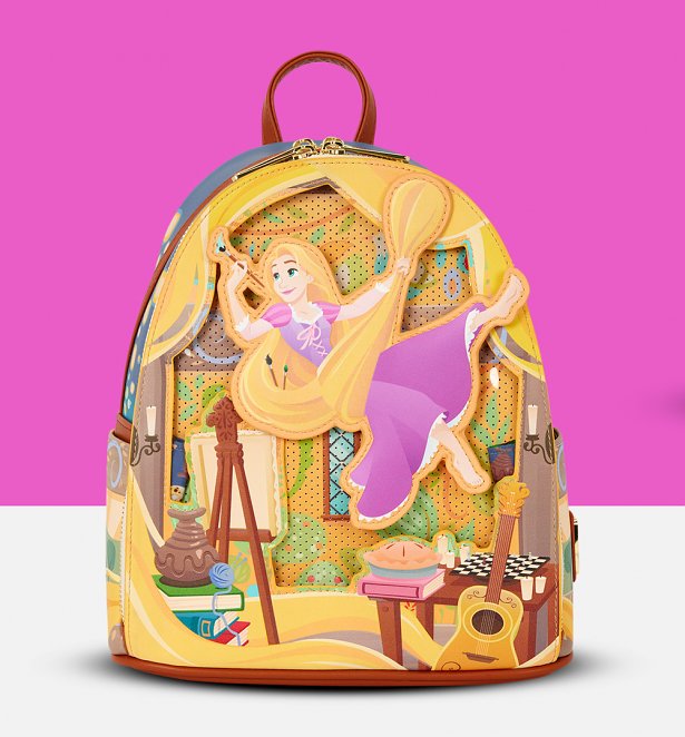 Loungefly Disney Tangled Rapunzel Painting Mini Backpack Loungefly Disney Tangled Rapunzel Painting Mini Backpack
