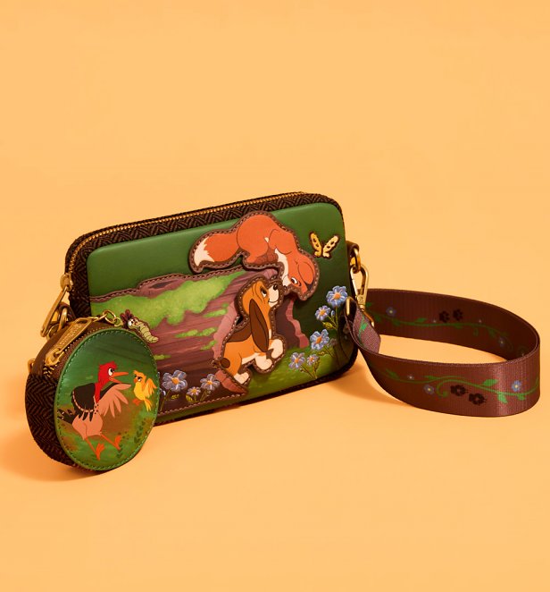 Loungefly Disney The Fox And Hound Tod & Vixey Tote Crossbody Bag