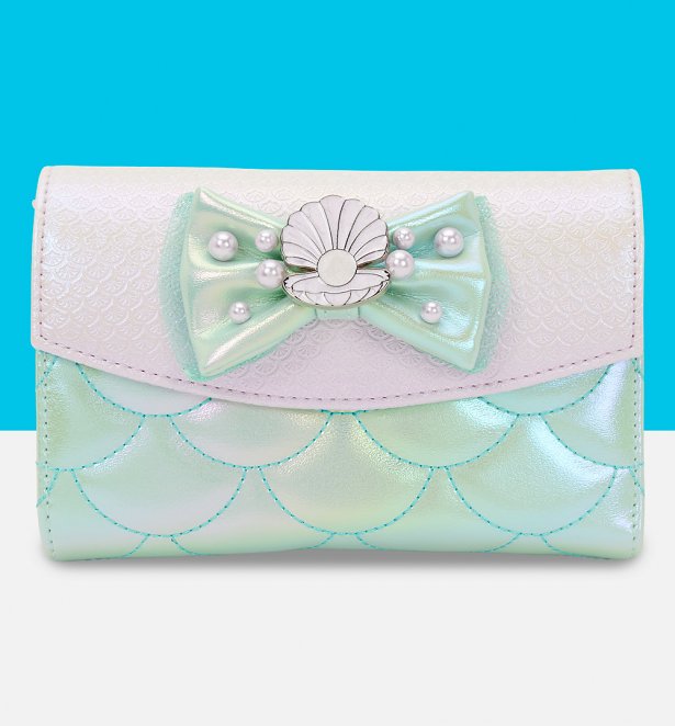Loungefly Disney The Little Mermaid Iridescent Pearl Flap Wallet