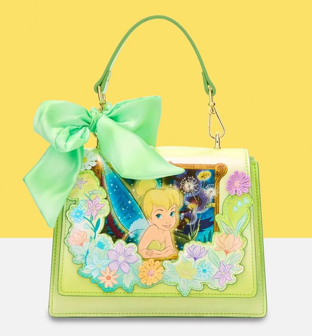Loungefly Disney Tinker Bell Floral Bow Crossbody Bag