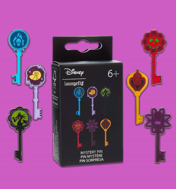 Loungefly Disney Villains Keys Mystery Box Pin