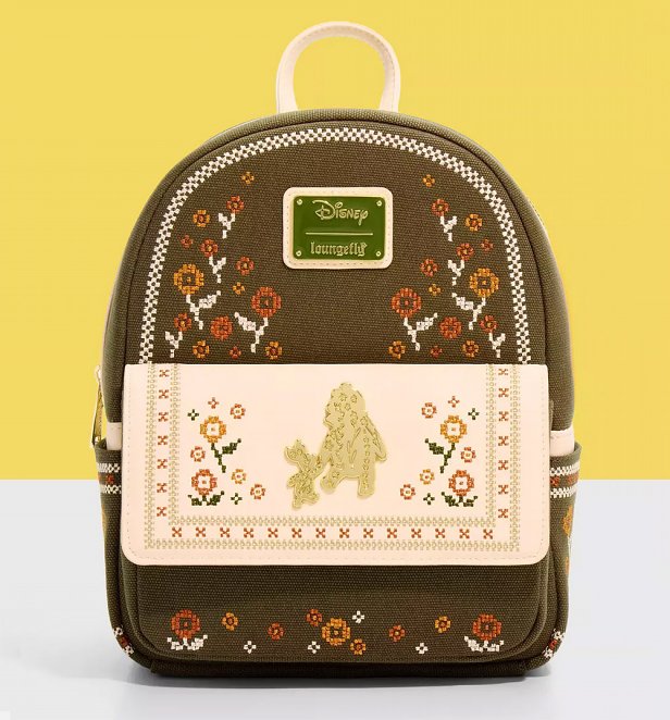 Loungefly Disney Winnie The Pooh Cross Stitch Mini Backpack Loungefly Disney Winnie The Pooh Cross Stitch Mini Backpack