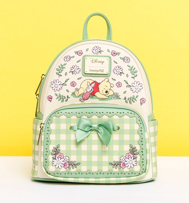 Loungefly Disney Winnie The Pooh Gingham Floral Mini Backpack