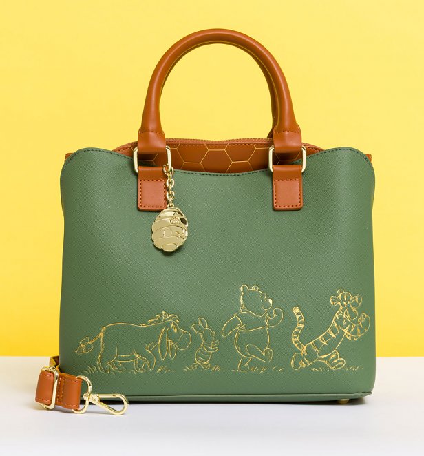 Loungefly Disney Winnie The Pooh Minimalist Gold Beehive Tote Bag