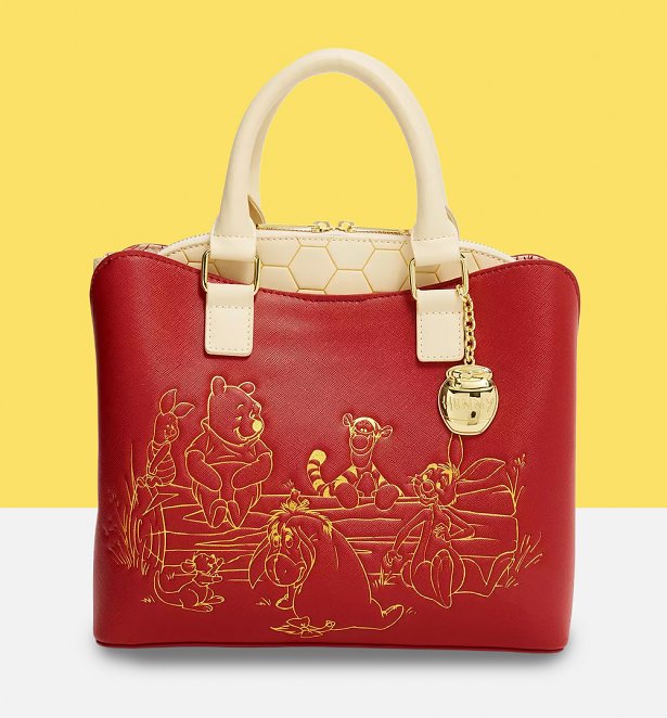 Loungefly Disney Winnie The Pooh and Friends Maroon Minimalist Satchel Loungefly Disney Winnie The Pooh and Friends Maroon Minimalist Satchel