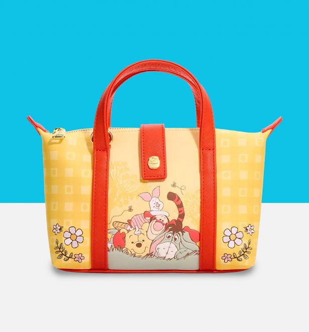 Loungefly Disney Winnie the Pooh Floral Gingham Crossbody Bag