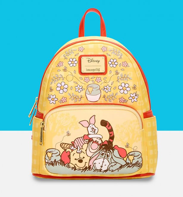 Loungefly Disney Winnie the Pooh Floral Gingham Mini Backpack