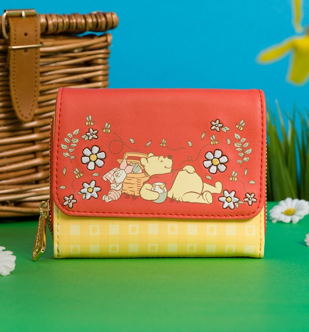 Loungefly Disney Winnie the Pooh Floral Gingham Wallet Loungefly Disney Winnie the Pooh Floral Gingham Wallet