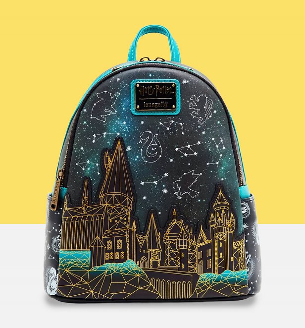 Loungefly Harry Potter Hogwarts Castle Constellations Glow in the Dark Mini Backpack