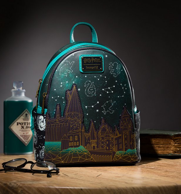 Loungefly Harry Potter Hogwarts Castle Constellations Glow in the Dark Mini Backpack