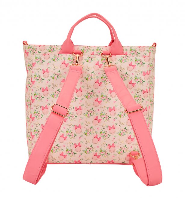 Loungefly Disney Minnie Mouse Floral Convertible Backpack And Tote Bag