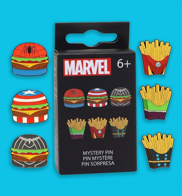 Loungefly Marvel Avengers Fast Food Enamel Mystery Box Pin