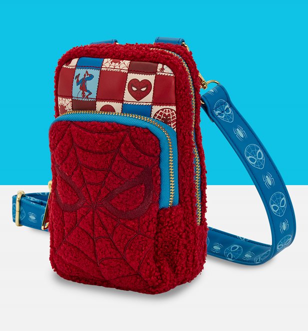Loungefly Marvel Spider-Man Phone Crossbody Bag With Coin Bag Loungefly Marvel Spider-Man Phone Crossbody Bag With Coin Bag
