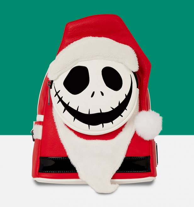 Loungefly Disney Nightmare Before Christmas Jack Skellington Sandy Claws Cosplay Mini Backpack Loungefly Disney Nightmare Before Christmas Jack Skellington Sandy Claws Cosplay Mini Backpack