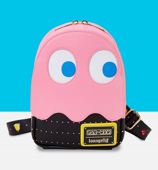 Loungefly Pac-Man Pinky Ghost Sling Crossbody Bag
