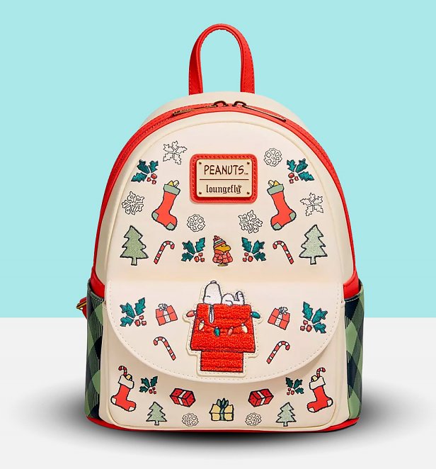 Loungefly Peanuts Snoopy and Woodstock Christmas Doghouse Mini Backpack Loungefly Peanuts Snoopy and Woodstock Christmas Doghouse Mini Backpack