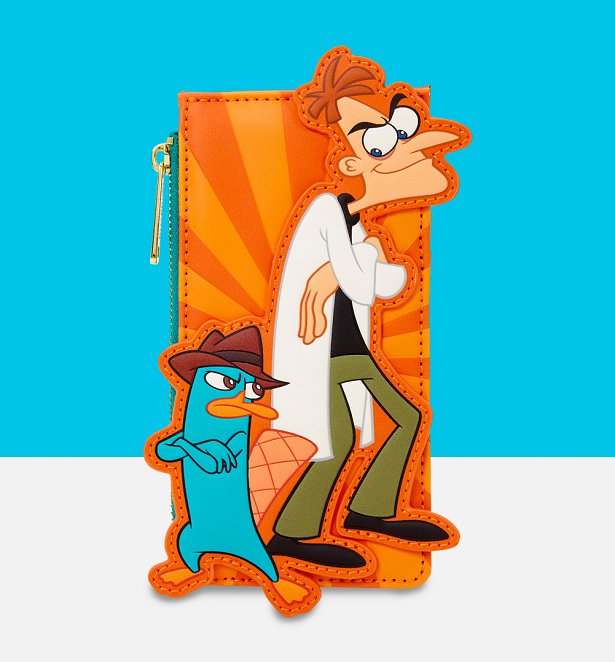 Loungefly Phineas and Ferb Dr. Doofenshmirtz and Perry The Platypus Card Holder