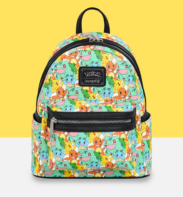 Loungefly Pokemon Pikachu And Starters All Over Print Mini Backpack Loungefly Pokemon Pikachu And Starters All Over Print Mini Backpack