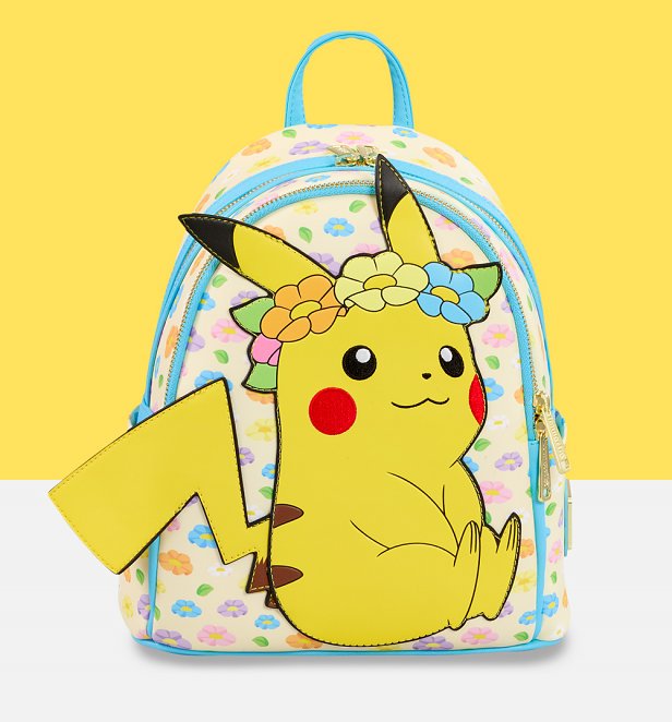 Loungefly Pokemon Pikachu Floral Crown Mini Backpack Loungefly Pokemon Pikachu Floral Crown Mini Backpack
