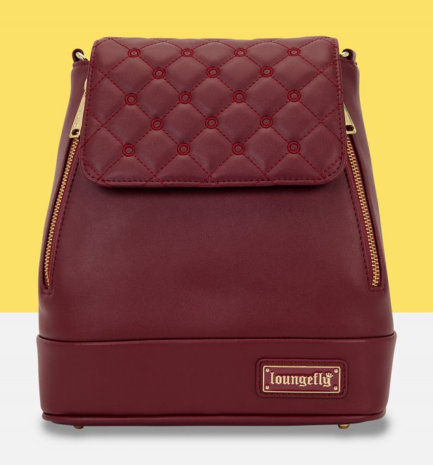 Loungefly Red Pin Trader Convertible Mini Backpack Loungefly Red Pin Trader Convertible Mini Backpack