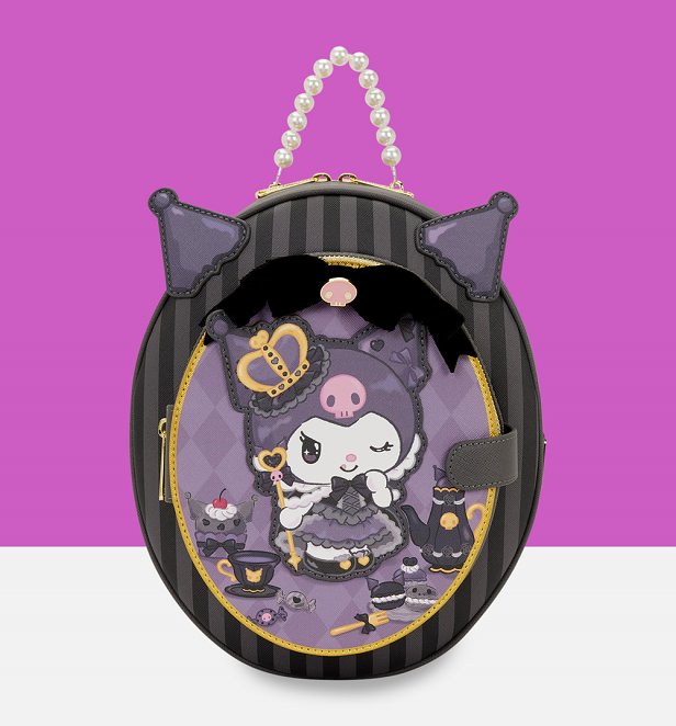 Loungefly Sanrio Kuromi 20th Anniversary Cameo Mini Backpack Loungefly Sanrio Kuromi 20th Anniversary Cameo Mini Backpack