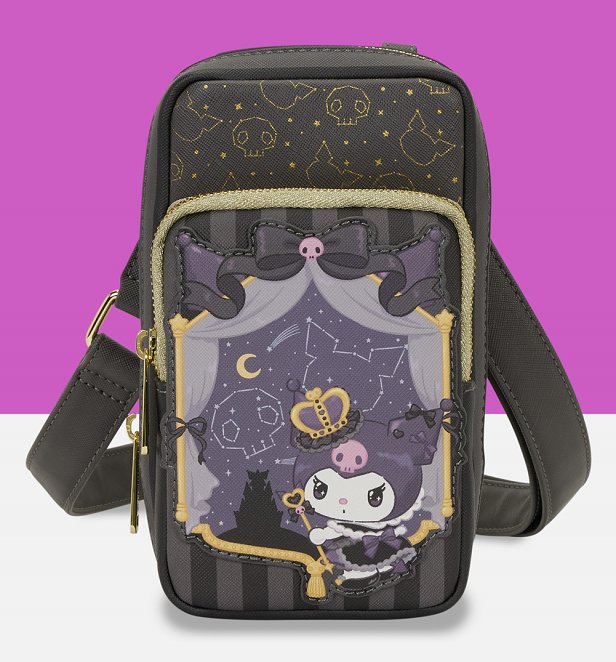 Loungefly Sanrio Kuromi 20th Anniversary Phone Crossbody Bag With Coin Bag Loungefly Sanrio Kuromi 20th Anniversary Phone Crossbody Bag With Coin Bag
