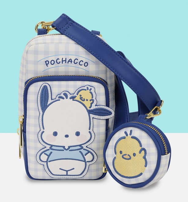 Loungefly Sanrio Pochacco Crossbody Sling Bag With Coin Bag Loungefly Sanrio Pochacco Crossbody Sling Bag With Coin Bag