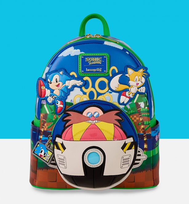 Loungefly Sega Sonic The Hedgehog Mini Backpack Loungefly Sega Sonic The Hedgehog Mini Backpack