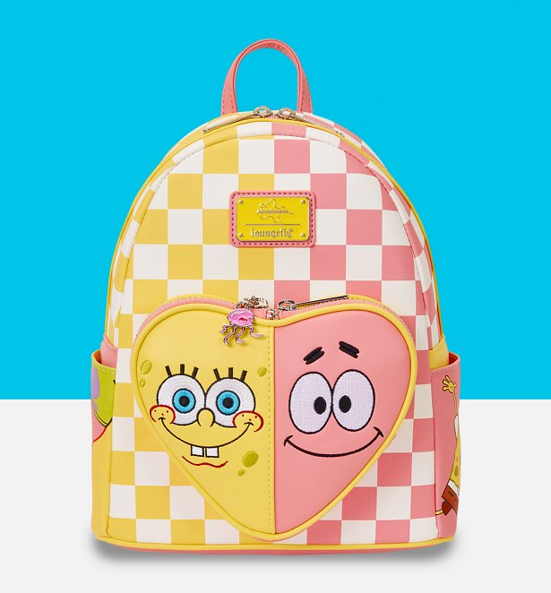 Loungefly SpongeBob SquarePants & Patrick Star Checkered Mini Backpack