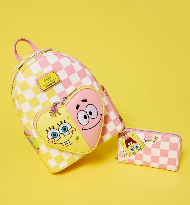 Loungefly SpongeBob SquarePants & Patrick Star Checkered Mini Backpack