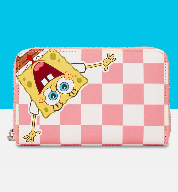 Loungefly SpongeBob SquarePants and Patrick Star Checkered Zip Around Wallet