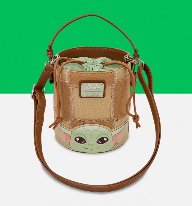 Loungefly Star Wars The Mandalorian Grogu and Anzellan Crossbody Bag Loungefly Star Wars The Mandalorian Grogu and Anzellan Crossbody Bag