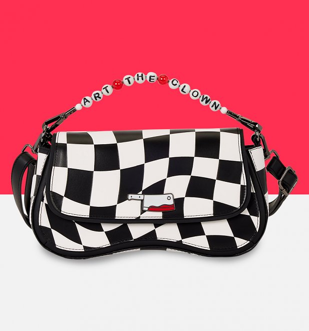 Loungefly Terrifier Art the Clown Checkered Crossbody Bag Loungefly Terrifier Art the Clown Checkered Crossbody Bag